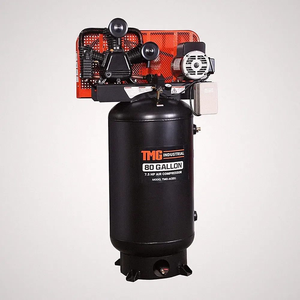 7.5HP 80gal Industrial Air Compressor 230V Heavy-Duty 6min Fill Vertical