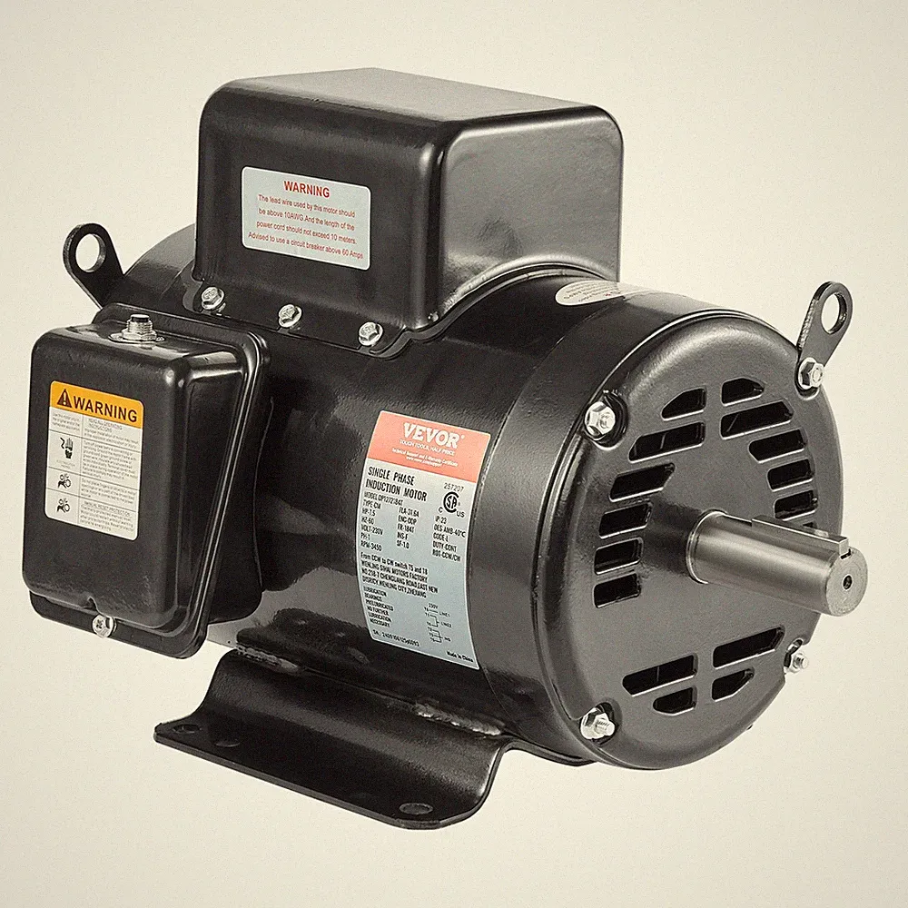 7.5HP Air Compressor Motor 230V 31.6Amps Electric Single Phase Motor 3450RPM184T