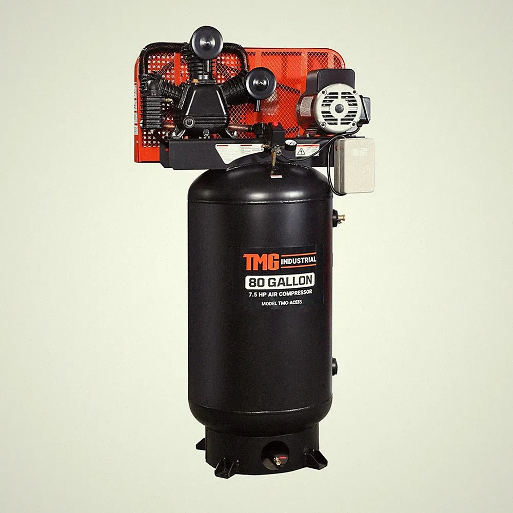80gal 7.5HP Air Compressor 230V Long Life Valve 6min Fill Stationary