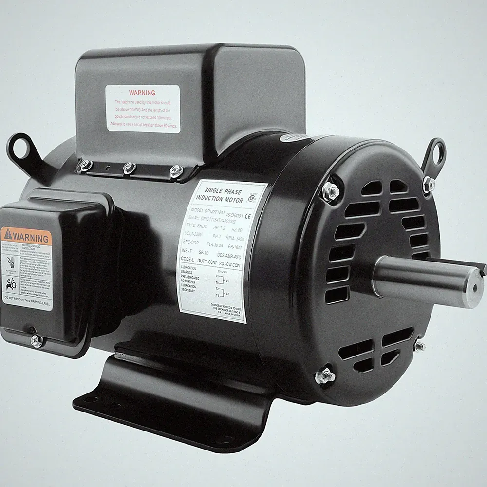 Air Compressor Motor 7.5HP 3450 RPM 1-1/8" Shaft 184T Frame ODP 230V 30A CW/ CCW