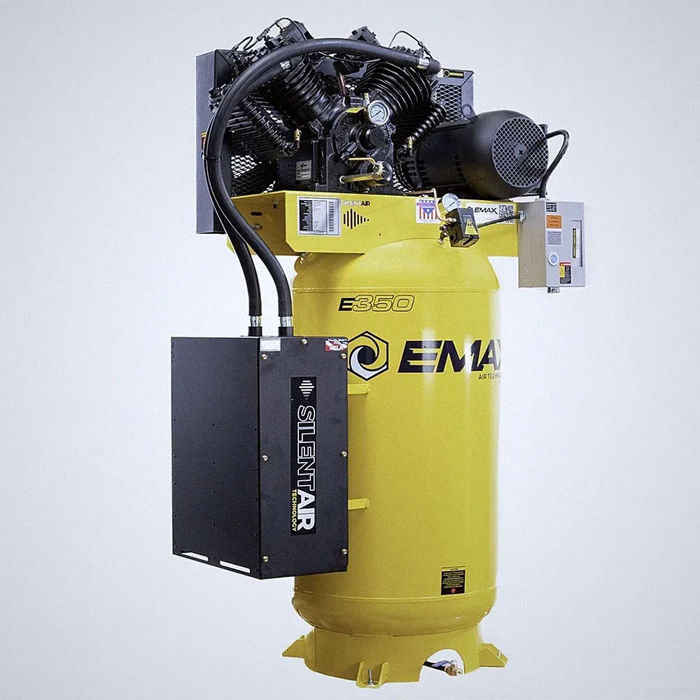 EMAX ES07V080V1K Silent Air 7.5 HP 80 gal. Air Compressor w/ Maintenance Kit New