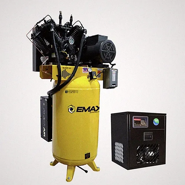 EMAX ESP07V080V1PK 7.5 HP 80 gal 2-Stage 1-Phase 31 CFM Silent Air Compressr New