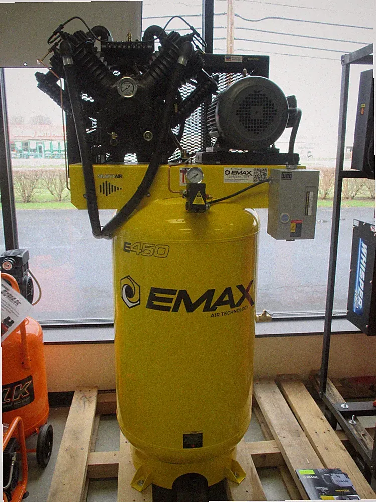 NEW Emax 7.5 HP 80-Gallon Single or 3-Phase Vertical Silent Air Compressor