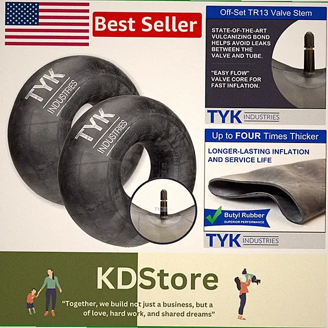 Reliable 16x7.50-8 Tire Tubes for ATV, Mower & Golf Cart - Heavy Duty 2-Pack
